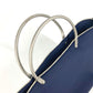 CHANEL Metal Handle Tote Bag Handbag Polyamide Women's Navy