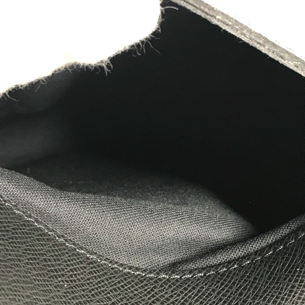 LOUIS VUITTON M32702 Taiga Milo Crossbody Flap Messenger Bag Shoulder Bag in Taiga Leather, Unisex, Ardoise Black
