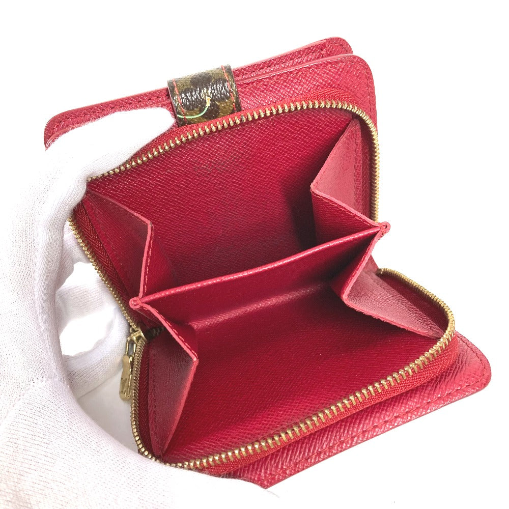 LOUIS VUITTON M95005 モノグラムチェリー 村上隆 コンパクトジップ コンパクトウォレット 2つ折り財布 モノグラムキャンバス ユニセックス ブラウン