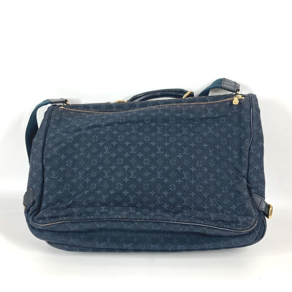 LOUIS VUITTON M42311 Monogram Mini Denise Boston Bag, 2-Way Bag, Crossbody Handbag, Shoulder Bag, Monogram Mini Canvas, Women's, Navy
