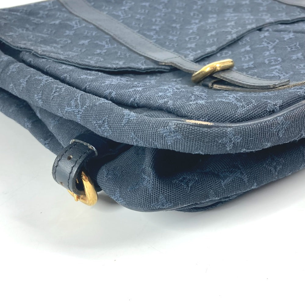 LOUIS VUITTON M42311 Monogram Mini Denise Boston Bag, 2-Way Bag, Crossbody Handbag, Shoulder Bag, Monogram Mini Canvas, Women's, Navy