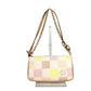 LOUIS VUITTON N40642 ダミエリシャス ポシェット・アクセソワール カバン 斜め掛け 2WAYバッグ ポシェット ショルダーバッグ ダミエキャンバス レディース ピーチ ピンク ピンク