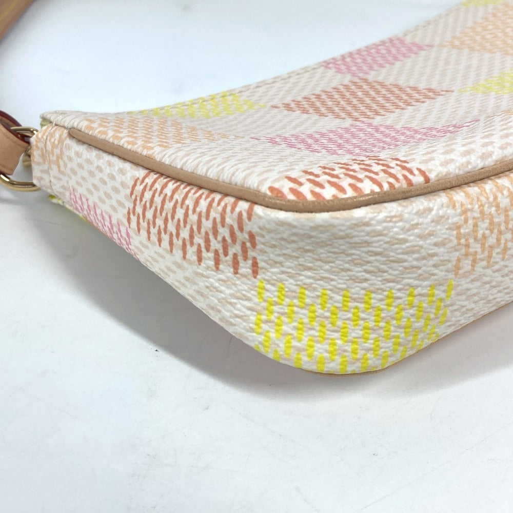 LOUIS VUITTON N40642 ダミエリシャス ポシェット・アクセソワール カバン 斜め掛け 2WAYバッグ ポシェット ショルダーバッグ ダミエキャンバス レディース ピーチ ピンク ピンク