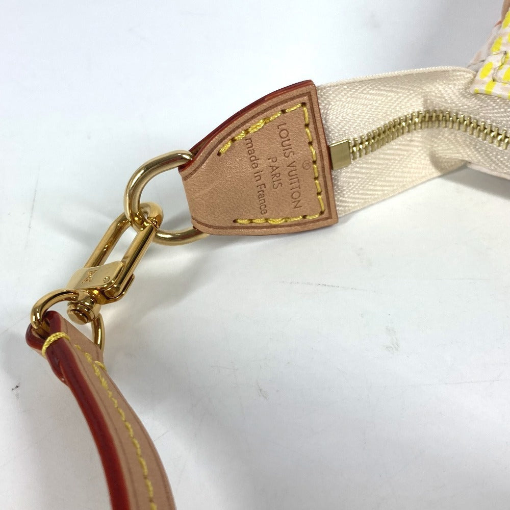 LOUIS VUITTON N40642 ダミエリシャス ポシェット・アクセソワール カバン 斜め掛け 2WAYバッグ ポシェット ショルダーバッグ ダミエキャンバス レディース ピーチ ピンク ピンク