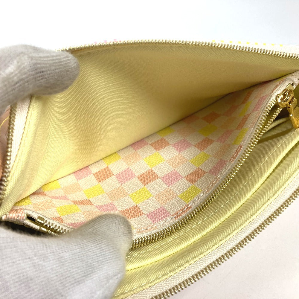 LOUIS VUITTON N40642 ダミエリシャス ポシェット・アクセソワール カバン 斜め掛け 2WAYバッグ ポシェット ショルダーバッグ ダミエキャンバス レディース ピーチ ピンク ピンク
