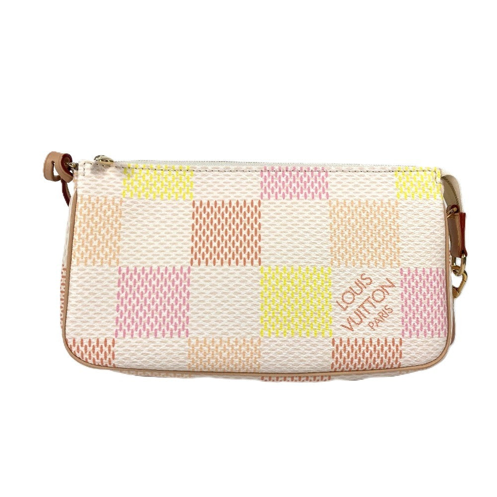 LOUIS VUITTON N40642 ダミエリシャス ポシェット・アクセソワール カバン 斜め掛け 2WAYバッグ ポシェット ショルダーバッグ ダミエキャンバス レディース ピーチ ピンク ピンク
