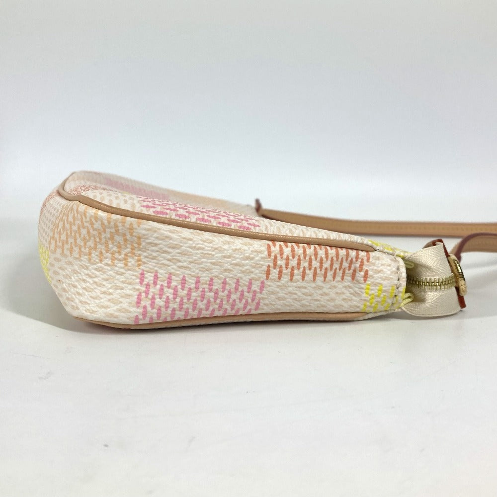 LOUIS VUITTON N40642 ダミエリシャス ポシェット・アクセソワール カバン 斜め掛け 2WAYバッグ ポシェット ショルダーバッグ ダミエキャンバス レディース ピーチ ピンク ピンク