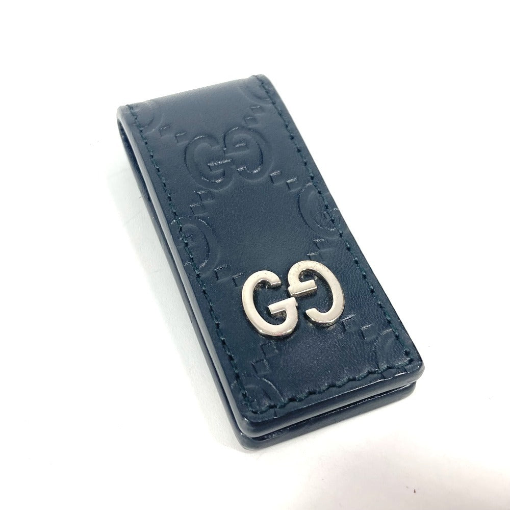 GUCCI 522867　 GG グッチシマ 財布 マネークリップ シマレザー ユニセックス ブラック