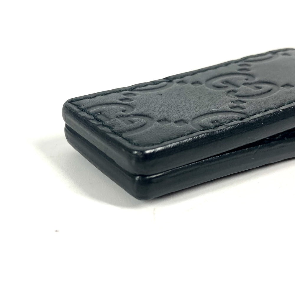 GUCCI 522867　 GG グッチシマ 財布 マネークリップ シマレザー ユニセックス ブラック
