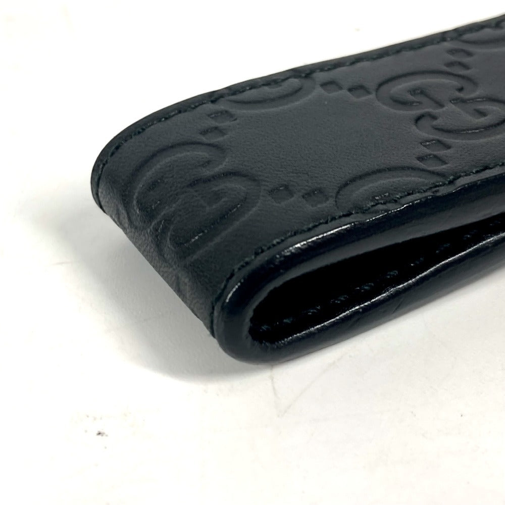 GUCCI 522867　 GG グッチシマ 財布 マネークリップ シマレザー ユニセックス ブラック