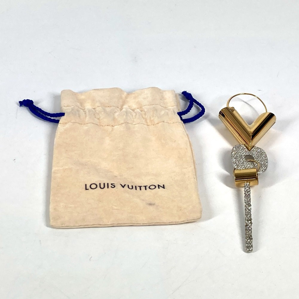 LOUIS VUITTON M00242 シングルピアス エセンシャル V ストラス アクセサリー ラインストーン ピアス メタル ユニセックス ゴールド