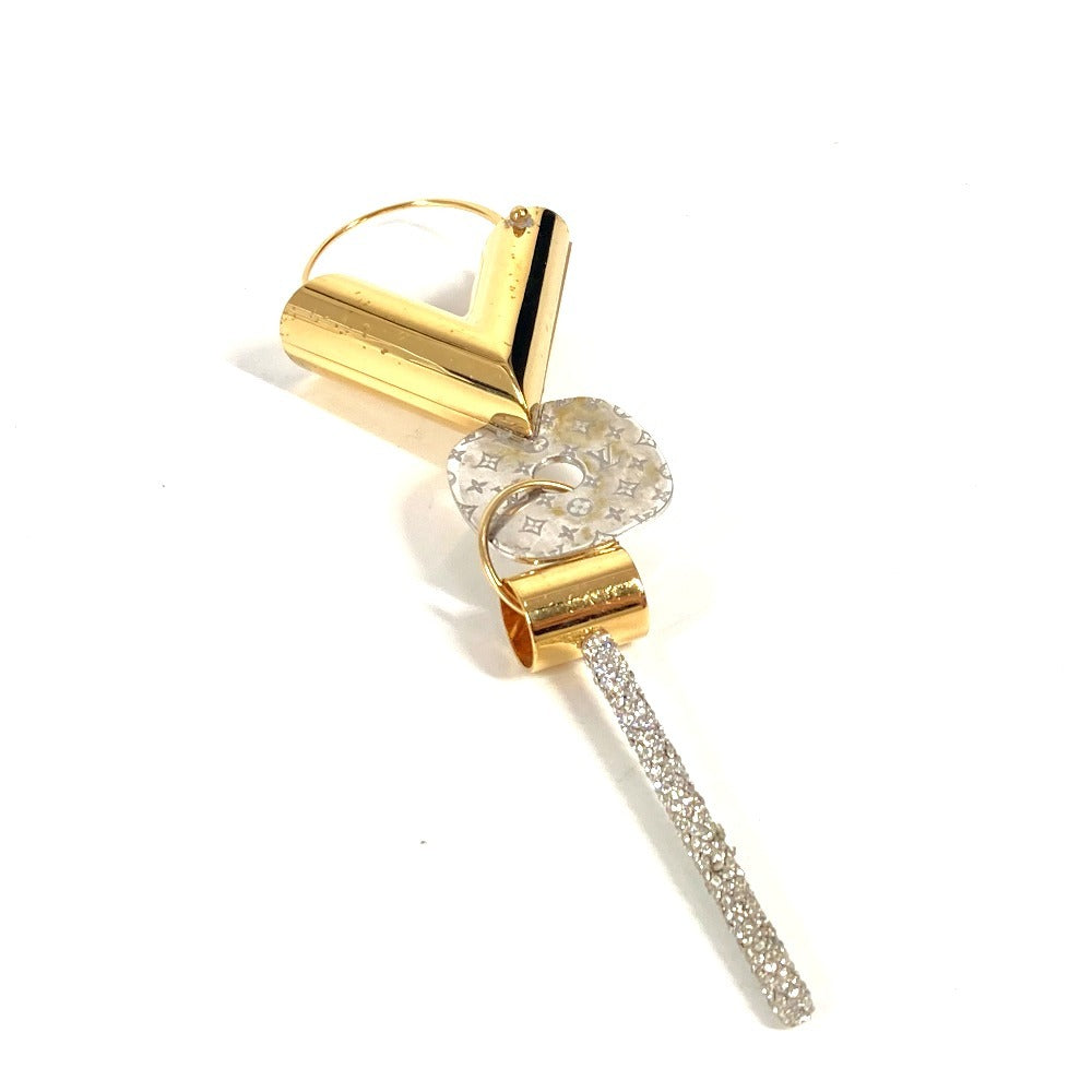 LOUIS VUITTON M00242 シングルピアス エセンシャル V ストラス アクセサリー ラインストーン ピアス メタル ユニセックス ゴールド