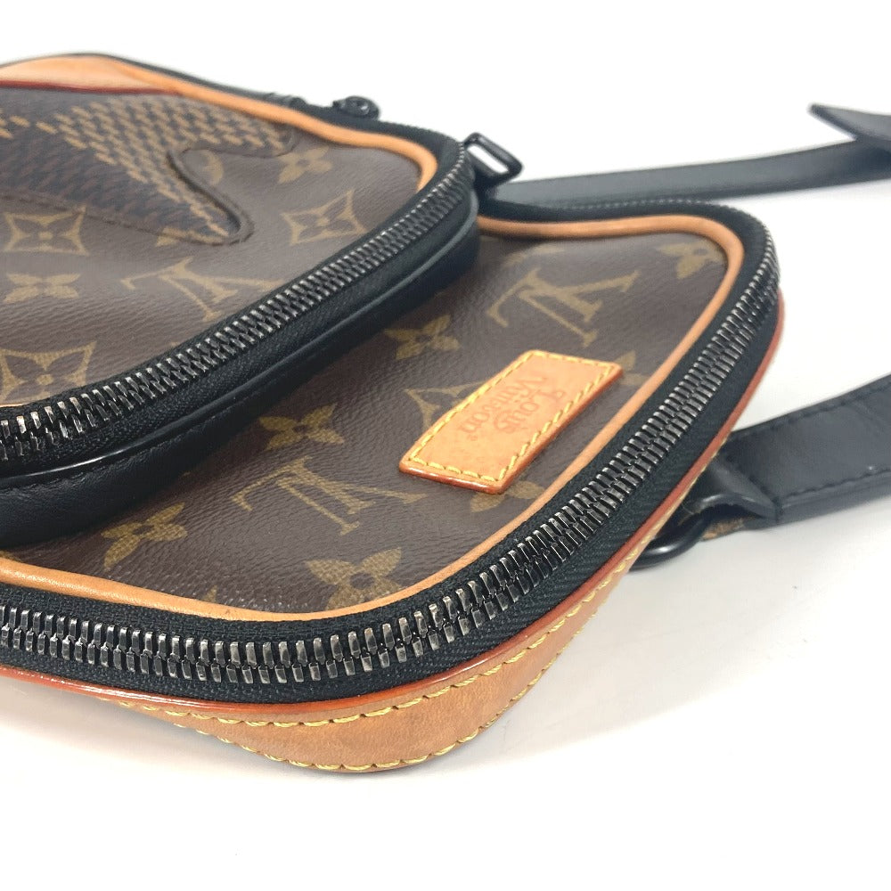 LOUIS VUITTON N40379 ダミエ ジャイアント NIGOコラボ アマゾン・スリングバッグ クロス ボディバッグ カバン ショルダーバッグ ダミエジャイアントキャンバス ユニセックス ブラウン