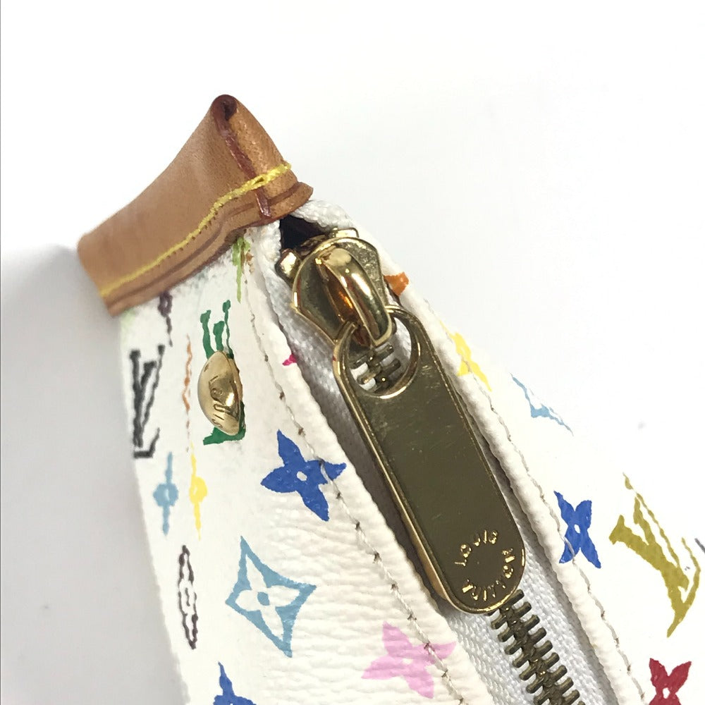 LOUIS VUITTON M58028 モノグラムマルチカラー ベルランゴ コンパクトウォレット 財布 三角 コインケース モノグラムマルチカラーキャンバス ユニセックス ブロン ホワイト