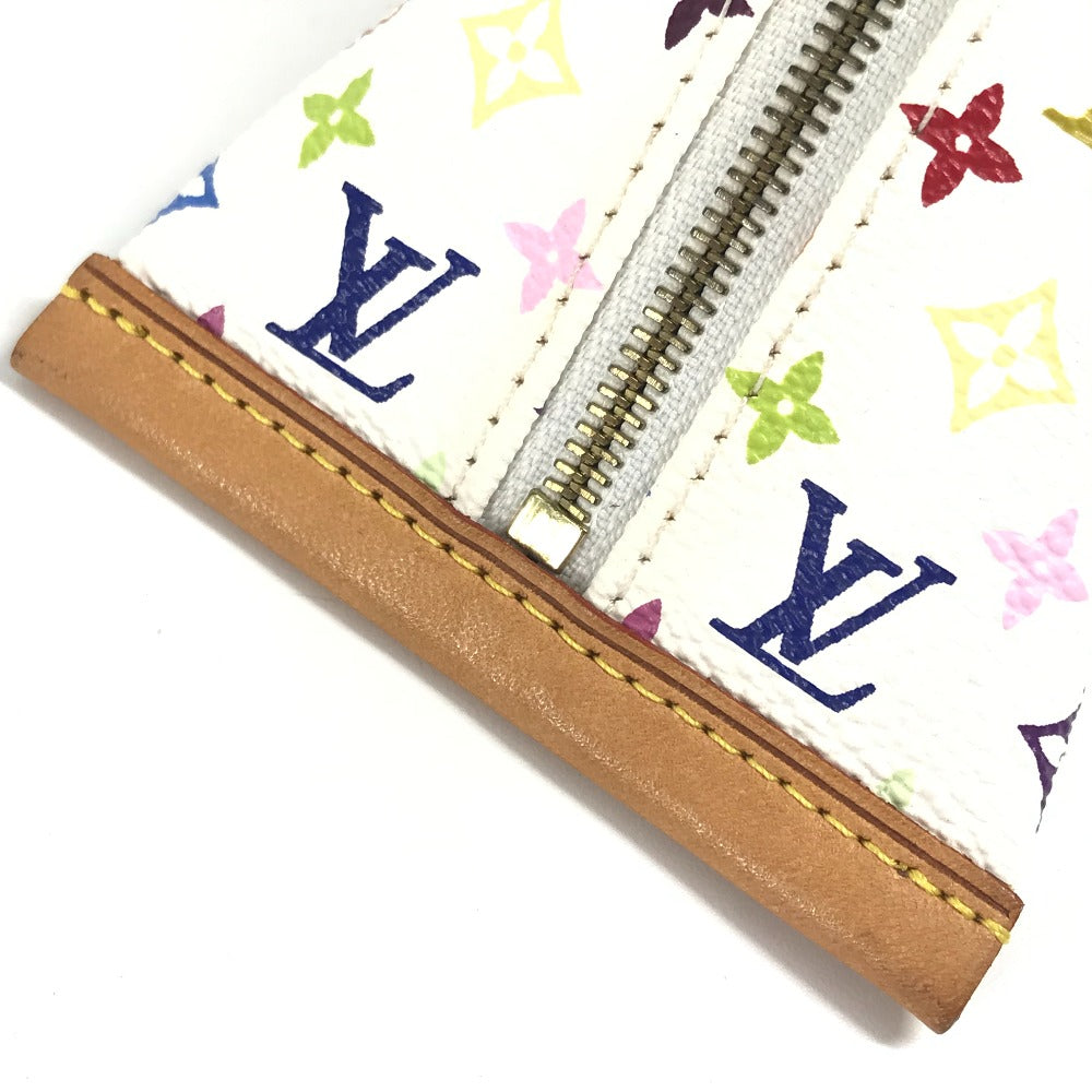 LOUIS VUITTON M58028 モノグラムマルチカラー ベルランゴ コンパクトウォレット 財布 三角 コインケース モノグラムマルチカラーキャンバス ユニセックス ブロン ホワイト