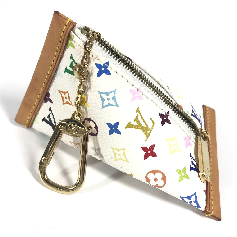 LOUIS VUITTON M58028 モノグラムマルチカラー ベルランゴ コンパクトウォレット 財布 三角 コインケース モノグラムマルチカラーキャンバス ユニセックス ブロン ホワイト