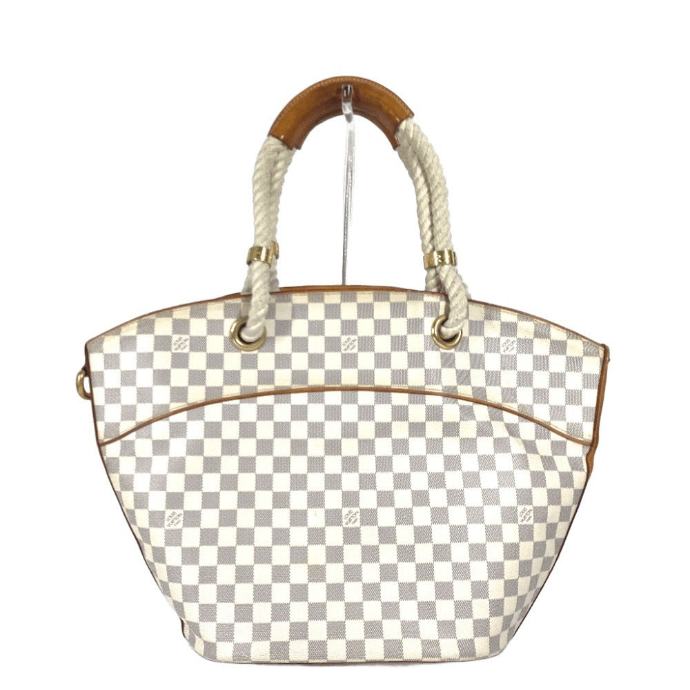 LOUIS VUITTON N48056 ダミエアズール ポンプロンGM カバン 肩掛け トートバッグ ロープハンドル ショルダーバッグ ダミエアズールキャンバス レディース ホワイト