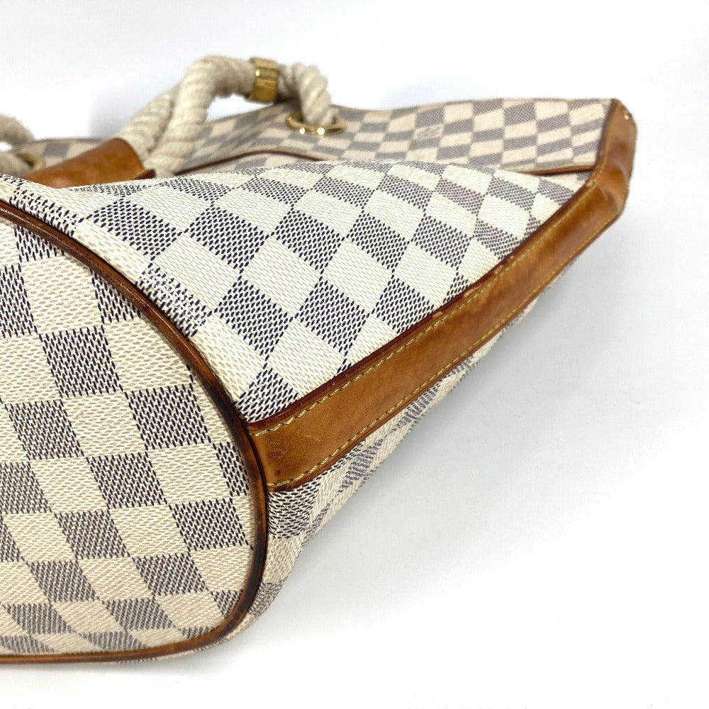 LOUIS VUITTON N48056 ダミエアズール ポンプロンGM カバン 肩掛け トートバッグ ロープハンドル ショルダーバッグ ダミエアズールキャンバス レディース ホワイト