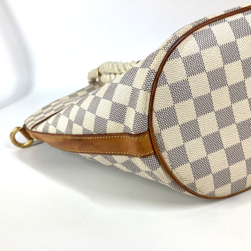 LOUIS VUITTON N48056 ダミエアズール ポンプロンGM カバン 肩掛け トートバッグ ロープハンドル ショルダーバッグ ダミエアズールキャンバス レディース ホワイト