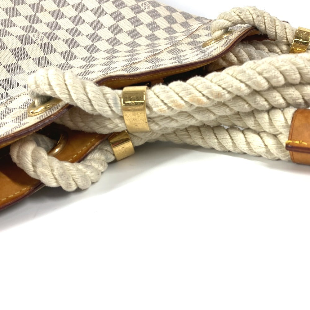 LOUIS VUITTON N48056 ダミエアズール ポンプロンGM カバン 肩掛け トートバッグ ロープハンドル ショルダーバッグ ダミエアズールキャンバス レディース ホワイト