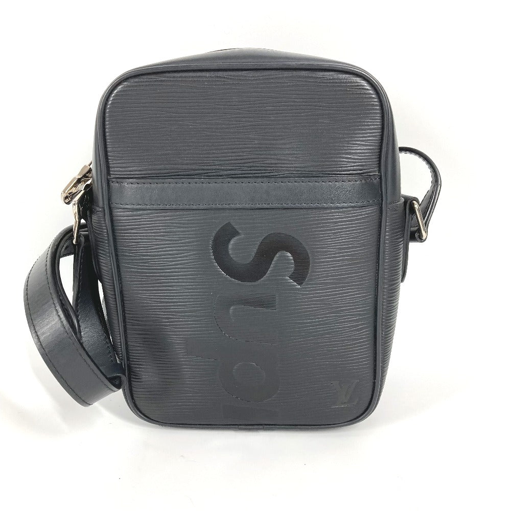 LOUIS VUITTON M53431 Epi Supreme Collaboration Danube Bag, Crossbody Pochette Shoulder Bag, Epi Leather, Unisex, Black