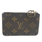 LOUIS VUITTON M81880 Monogram Card Case Porte Carte Romy Wallet with Coin Purse, Card Case, Coin Case, Monogram Canvas, Unisex, Brown