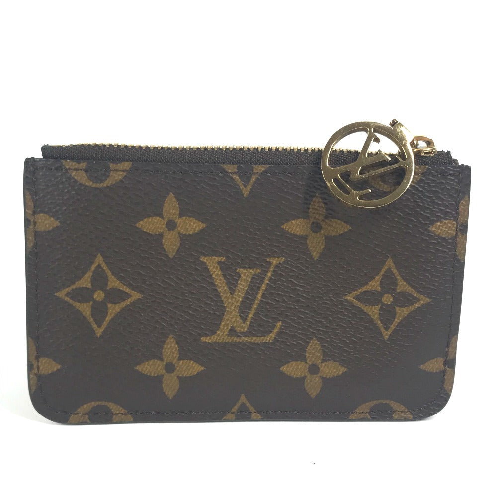 LOUIS VUITTON M81880 Monogram Card Case Porte Carte Romy Wallet with Coin Purse, Card Case, Coin Case, Monogram Canvas, Unisex, Brown