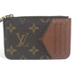 LOUIS VUITTON M81880 Monogram Card Case Porte Carte Romy Wallet with Coin Purse, Card Case, Coin Case, Monogram Canvas, Unisex, Brown