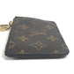 LOUIS VUITTON M81880 Monogram Card Case Porte Carte Romy Wallet with Coin Purse, Card Case, Coin Case, Monogram Canvas, Unisex, Brown