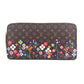 LOUIS VUITTON M14162 Japan-exclusive LV x TM Zippy Wallet Monogram Takashi Murakami Round Zip Long Wallet Monogram Canvas Unisex Brown