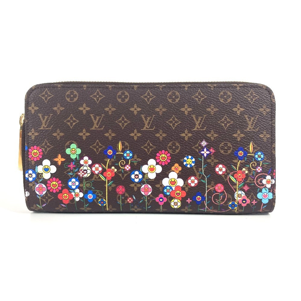 LOUIS VUITTON M14162 Japan-exclusive LV x TM Zippy Wallet Monogram Takashi Murakami Round Zip Long Wallet Monogram Canvas Unisex Brown