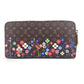 LOUIS VUITTON M14162 Japan-exclusive LV x TM Zippy Wallet Monogram Takashi Murakami Round Zip Long Wallet Monogram Canvas Unisex Brown