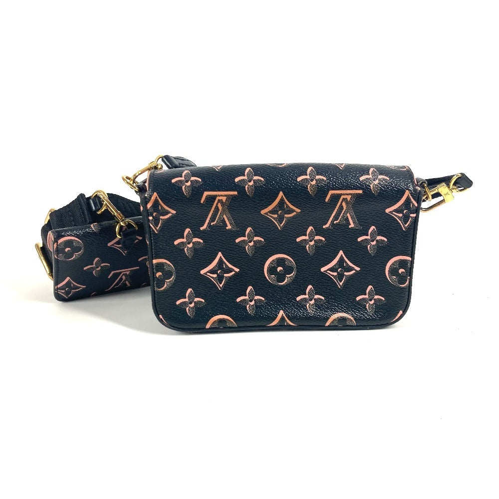 LOUIS VUITTON M81471 フォール・フォー・ユーコレクション モノグラム ミュルティ ポシェット フェリシー カバン 斜め掛け フラップ ショルダーバッグ コーティングキャンバス レディース ブラック