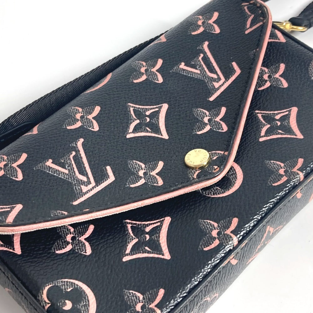 LOUIS VUITTON M81471 フォール・フォー・ユーコレクション モノグラム ミュルティ ポシェット フェリシー カバン 斜め掛け フラップ ショルダーバッグ コーティングキャンバス レディース ブラック