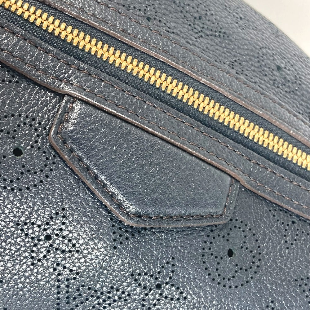 LOUIS VUITTON M93814 Monogram Mahina Galatea PM Shoulder Bag in Monogram Mahina Leather, Noir and Black