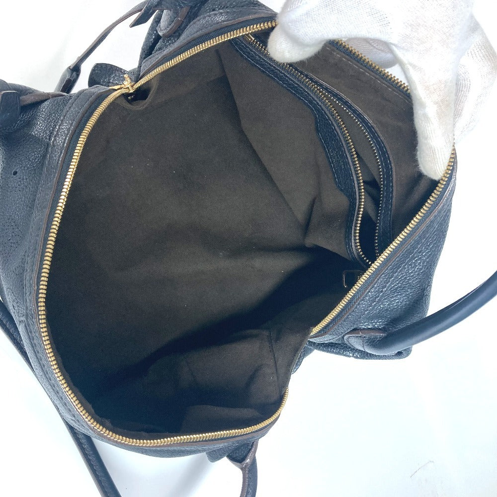 LOUIS VUITTON M93814 Monogram Mahina Galatea PM Shoulder Bag in Monogram Mahina Leather, Noir and Black