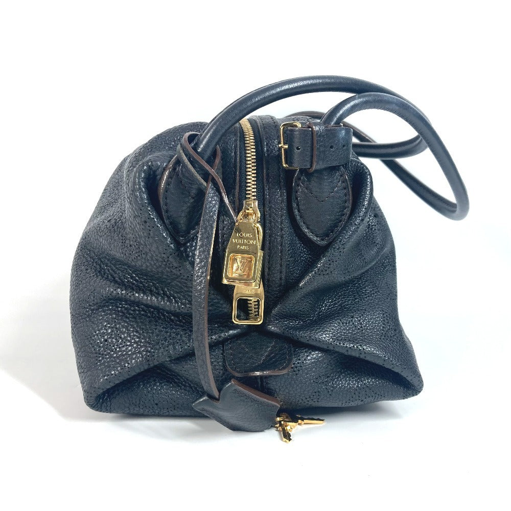 LOUIS VUITTON M93814 Monogram Mahina Galatea PM Shoulder Bag in Monogram Mahina Leather, Noir and Black