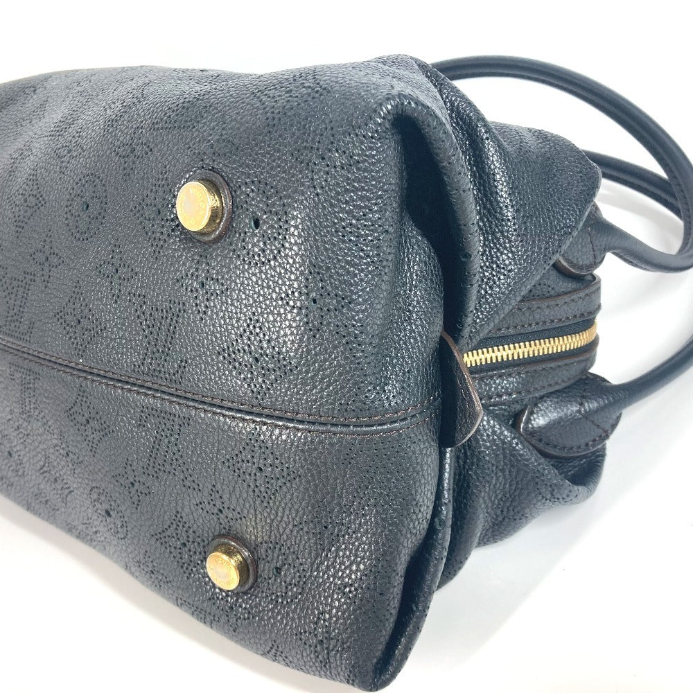 LOUIS VUITTON M93814 Monogram Mahina Galatea PM Shoulder Bag in Monogram Mahina Leather, Noir and Black