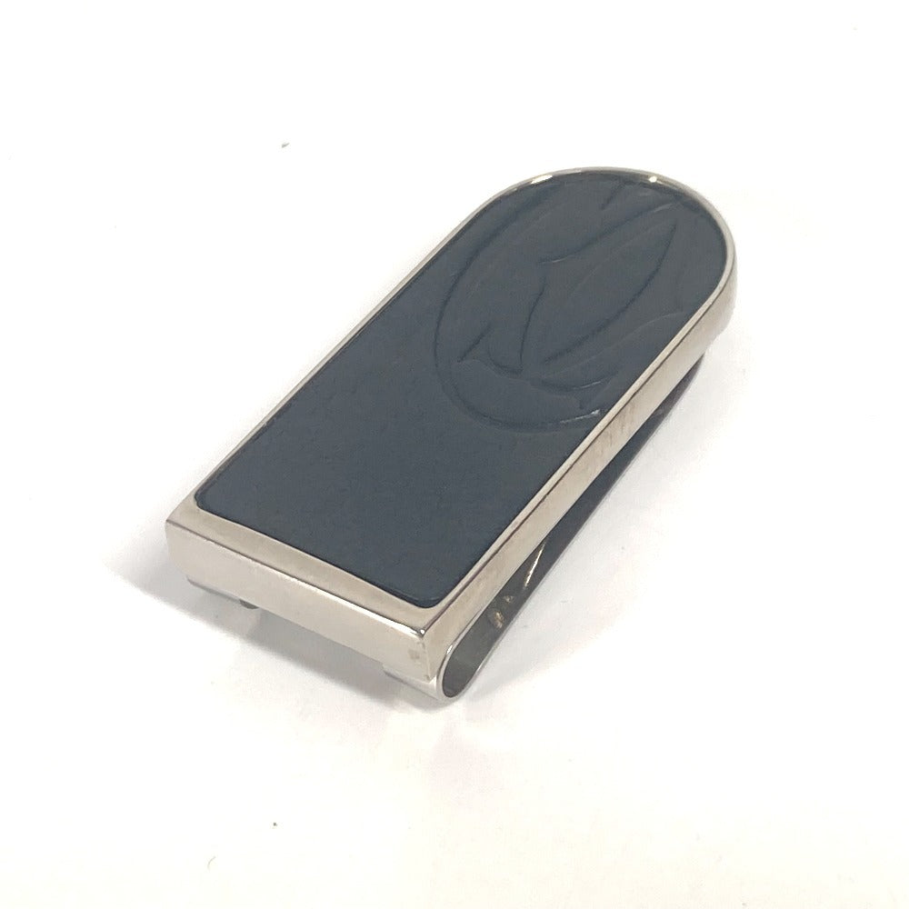 CARTIER Logo Wallet with Money Clip, Stainless Steel, Unisex, Black
