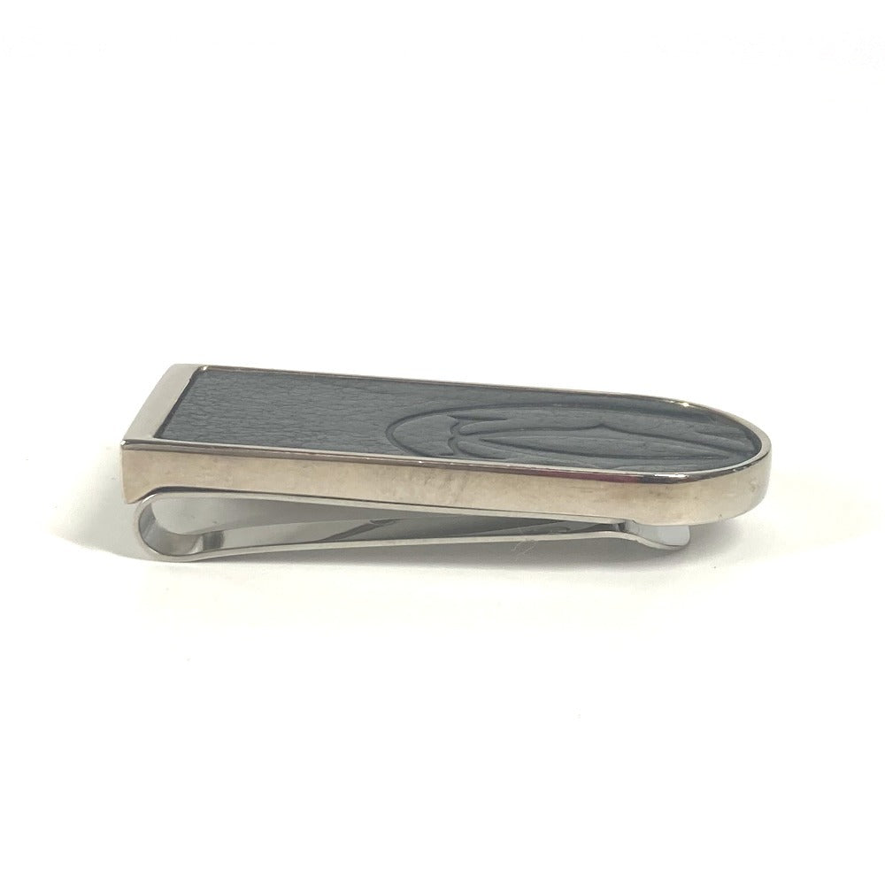 CARTIER Logo Wallet with Money Clip, Stainless Steel, Unisex, Black
