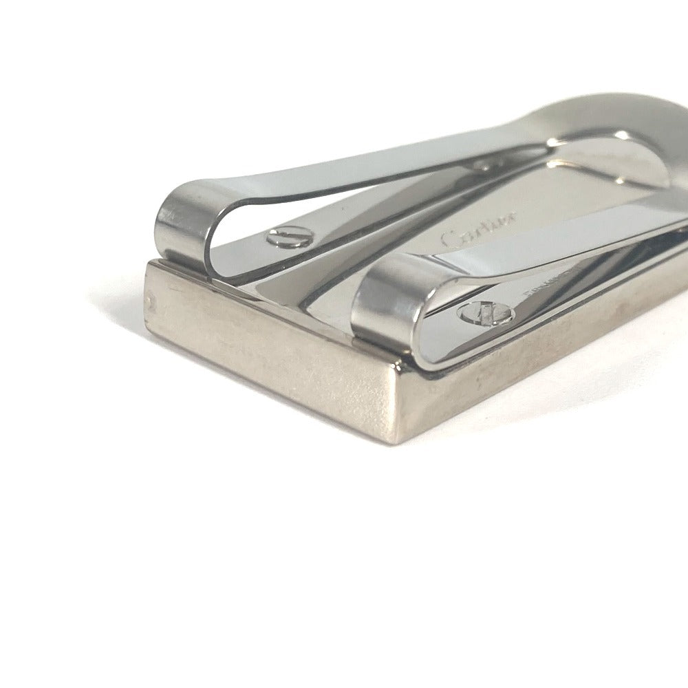 CARTIER Logo Wallet with Money Clip, Stainless Steel, Unisex, Black