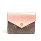 LOUIS VUITTON M62933 Monogram Portefeuille Zoe Compact Trifold Wallet in Monogram Canvas, Women's, Rose Ballerine, Pink