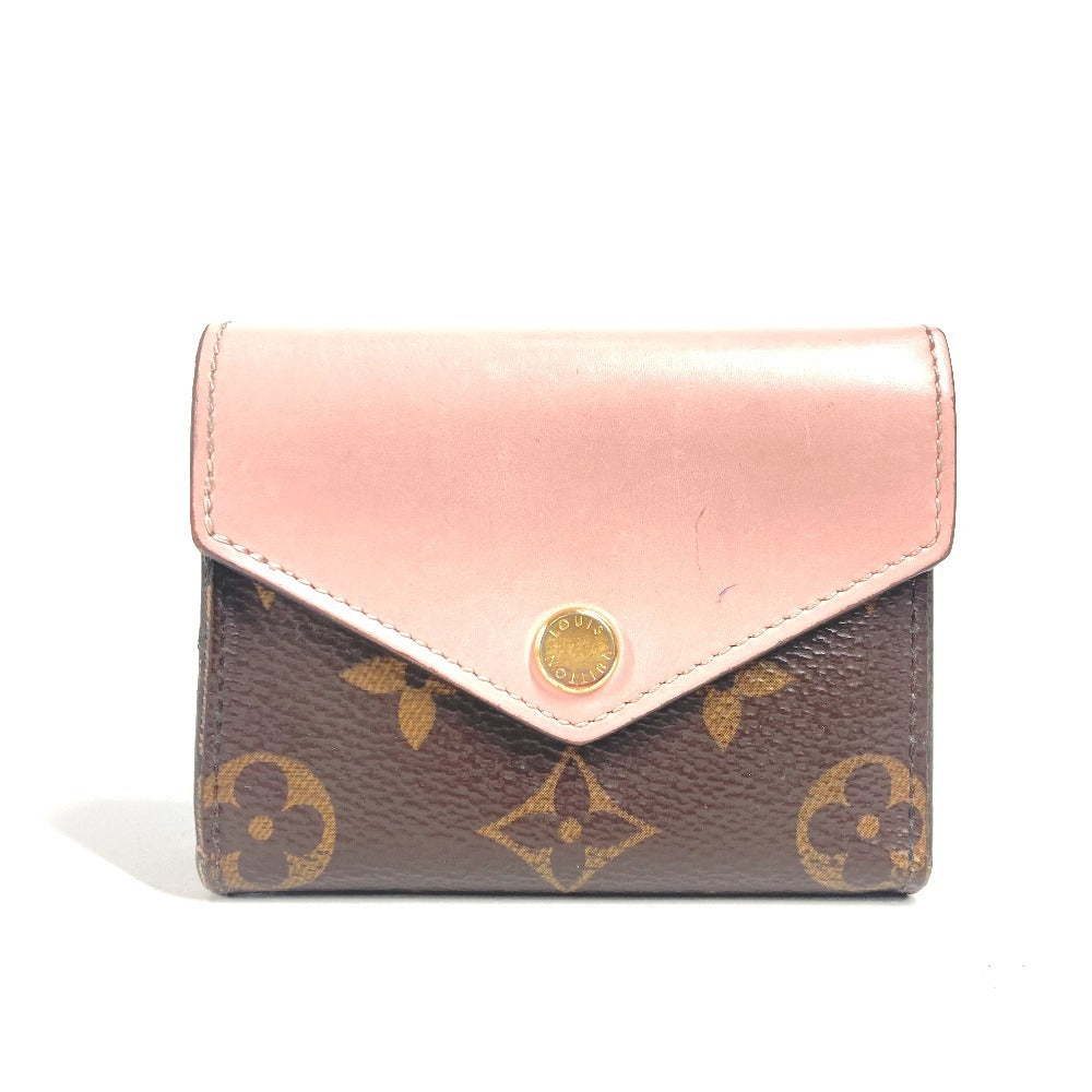 LOUIS VUITTON M62933 Monogram Portefeuille Zoe Compact Trifold Wallet in Monogram Canvas, Women's, Rose Ballerine, Pink