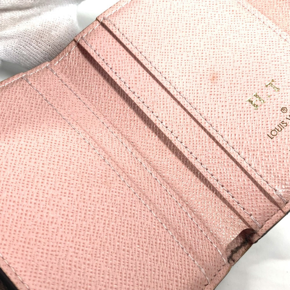 LOUIS VUITTON M62933 Monogram Portefeuille Zoe Compact Trifold Wallet in Monogram Canvas, Women's, Rose Ballerine, Pink