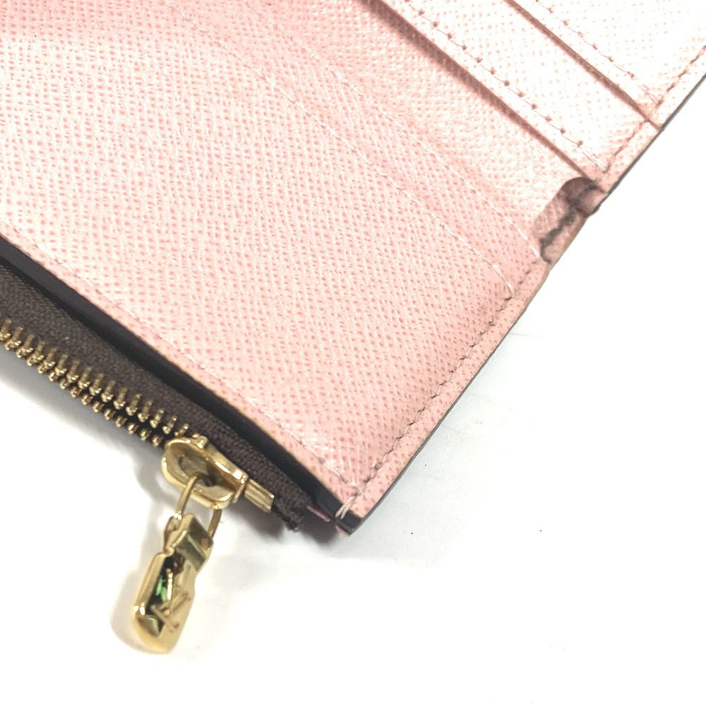 LOUIS VUITTON M62933 Monogram Portefeuille Zoe Compact Trifold Wallet in Monogram Canvas, Women's, Rose Ballerine, Pink