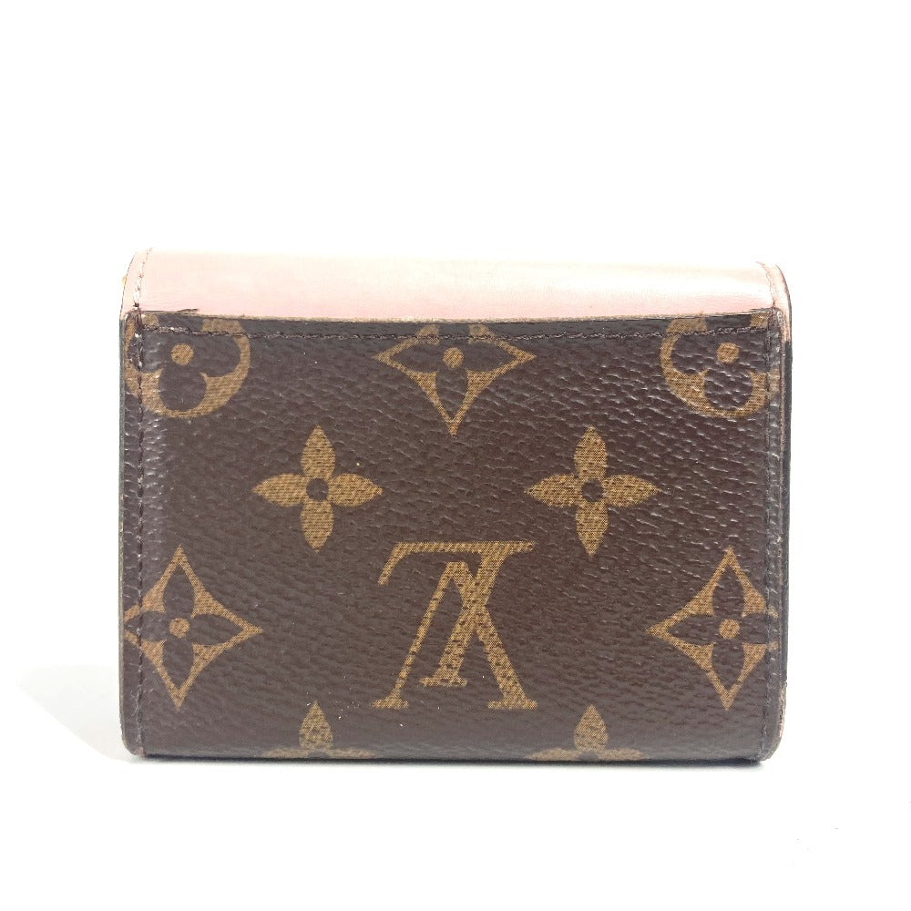 LOUIS VUITTON M62933 Monogram Portefeuille Zoe Compact Trifold Wallet in Monogram Canvas, Women's, Rose Ballerine, Pink