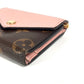 LOUIS VUITTON M62933 Monogram Portefeuille Zoe Compact Trifold Wallet in Monogram Canvas, Women's, Rose Ballerine, Pink