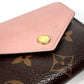 LOUIS VUITTON M62933 Monogram Portefeuille Zoe Compact Trifold Wallet in Monogram Canvas, Women's, Rose Ballerine, Pink