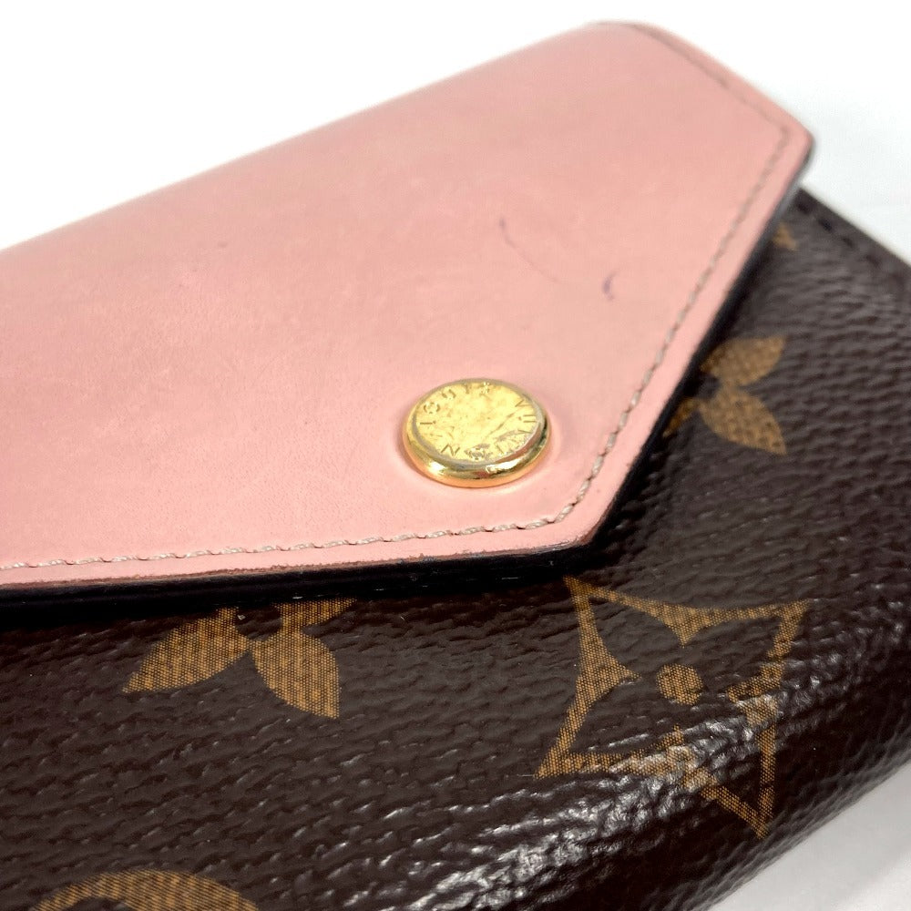 LOUIS VUITTON M62933 Monogram Portefeuille Zoe Compact Trifold Wallet in Monogram Canvas, Women's, Rose Ballerine, Pink