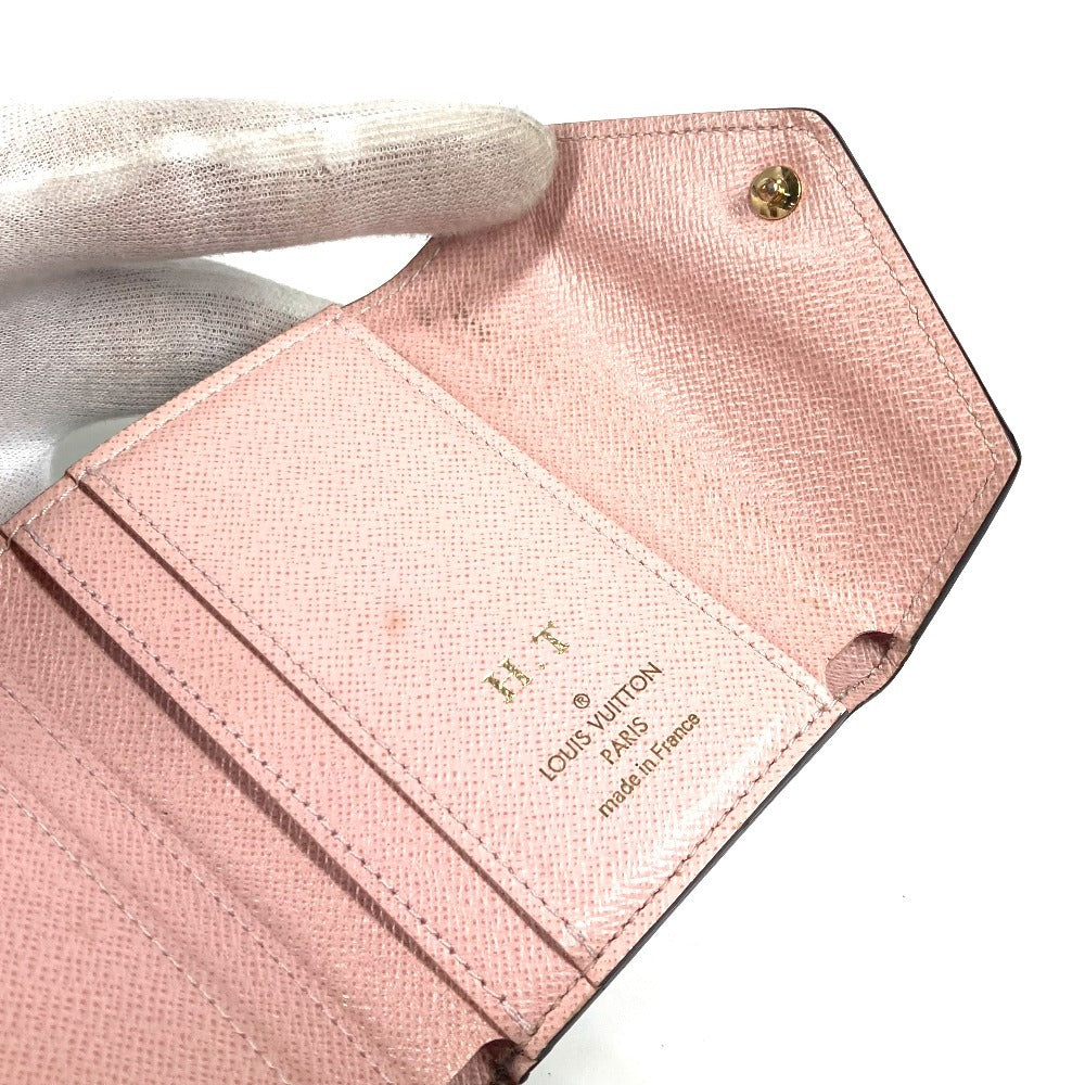 LOUIS VUITTON M62933 Monogram Portefeuille Zoe Compact Trifold Wallet in Monogram Canvas, Women's, Rose Ballerine, Pink